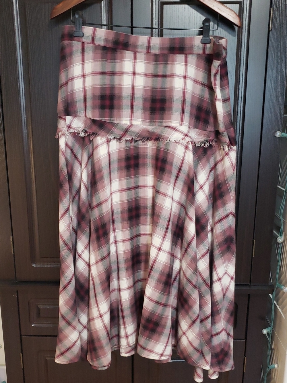 RARE Anthropologie St Roche A-Line Plaid Skirt, Size L